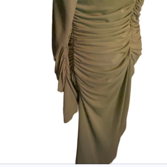 Roberto Cavalli (Class) olive green dress gold snake zipper limited edition - Picture 16 of 16